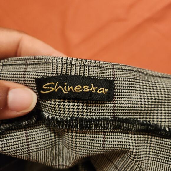 Women's Grey Sz XL Plaid Fitted Mini Skirt Preppy Officesiren - Picture 5 of 8